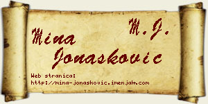 Mina Jonašković vizit kartica